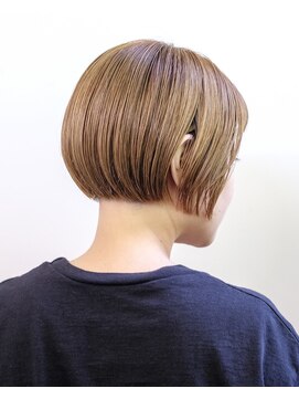 ルプラ ガーデン(le-pla garden) #ミニボブ#ベージュ#ダブルカラー#切りっぱなし#ケアブリーチ