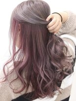 オズ 郡山桑野店(OZ)&nbsp;ミニウルフチェリーブラウンホワイトグレージュフェザーパーマ