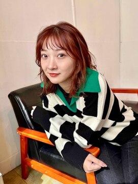 セイル(Sail) オレンジブラウン×ミディアムヘアー