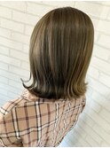 ボブルフ外ハネ小顔_マットアッシュベージュ_45