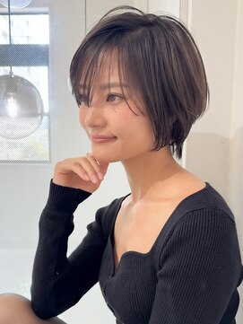 ロンドエニカ 大宮(Lond enika) 黒髪ボブルフネビージュ小顔ワンレンスペインカール