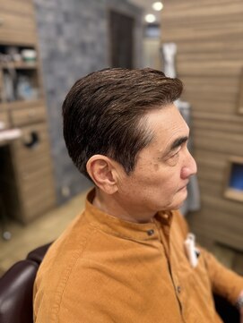 銀座マツナガ 神田店 40代50代大人オシャレ刈り上げない七三アイロンパーマ