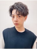 波巻きパーマ
