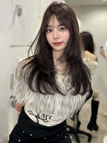 ロンドガーネット 池袋(Lond garnet)&nbsp;ミニウルフレイヤーカット顔周り前髪韓国ミディアムロング/池袋