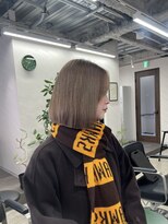 トーン(tone)&nbsp;ミルクティーベージュ×切りっぱなしボブヘア