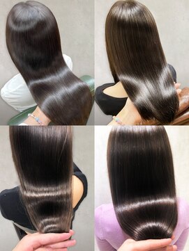 アース 明石店(EARTH) 30代40代髪質改善ココアブラウン艶感ストレート透明感赤み消し