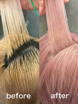 いろあそび 町田 ムラ修正ピンクカラー