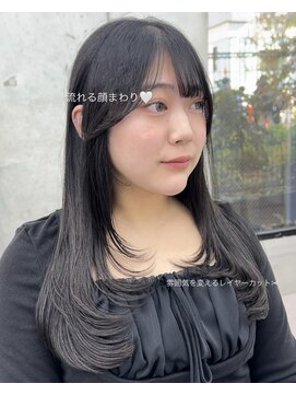 ビューブルー 亀戸錦糸町(VIEW BLUE) 美髪カールシアーカラーピンクブラウンエアリーロングセミディ