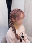サイド編みおろし