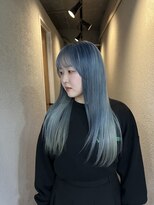 アジールヘア 所沢プロペ通り店(agir hair) ペールブルーミディアムレイヤーカット似合わせカットブリーチ