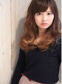グラデーションカラーが決めて!愛されセミロング☆