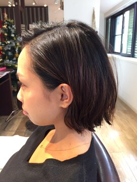 ケーズヘアー 北習志野店(K's Hair) 外ハネ切りっぱなしボブ