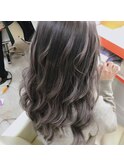 グレーアッシュ×シールエクステ