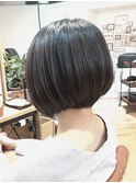 グレージュカラー/透明感ボブ/ミニボブ/アッシュブラウン 日比谷