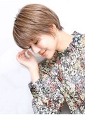 大人可愛い小顔美髪ツヤ髪くすみブラウン横顔美人A4