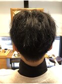 メンズセンターパート