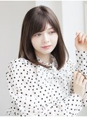 艶髪 ミディアム 髪質改善  ベージュカラー 酸熱 透明感カラー