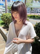 イナズマヘアー(INAZUMA HAIR)&nbsp;◎ウルフミディ×ピンクパープルグラデーション◎