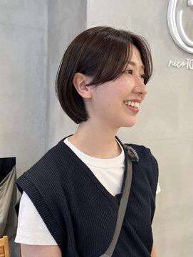 ニコ トウキョウ(nico TOKYO) ミニボブボブハンサムショートベージュカラー