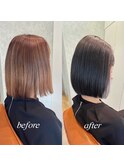 【before afterあり】切りっぱボブ