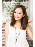 【Grous Hair】内巻き耳かけで小顔セミディ