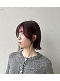 外ハネボブ×くすみピンク