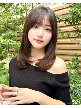 ミラリー トウキョウ(Mirareee Tokyo) 20代30代40代◎前髪パーマ韓国風巻きくすみベージュお団子ヘア