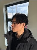 黒髪ボブルフネビージュ小顔ワンレンスペインカール