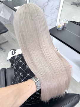 エゴル ナゴヤサカエ(ENGOL NAGOYA SAKAE) Ren/ロングハイトーンホワイトグレージュミルクティーグレージュ