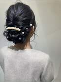 ロング　アップスタイル