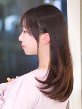 キュウ トゴシコウエン(CUE TOGOSHI-KOEN) 小顔薄めバング/レイヤースタイル/20代/30代/40代