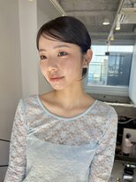 ヌープヘアーアイス(NUUP.hair ici)&nbsp;★結婚式パーティー大人前髪シンプルシニヨン
