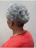 40代50代60代シルバー小顔ソフトパーマコンパクトショート