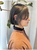 Say.ショートボブブルーカラーインナーカラーデジタルパーマ青山