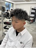 メンズカット×パイルツイスト×ホワイトハイライト【TAIKI】