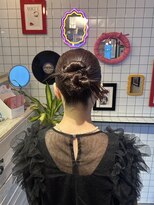 ヘアー アレス(hair ales)&nbsp;カチモリ　アップスタイル　お呼ばれヘア　タイトアレンジ