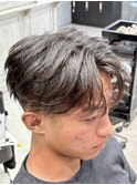 MEN’S HAIR/サーフカール/刈り上げセンターパート/津田沼
