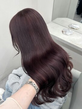 ベレーザ 渋谷(BELEZA) 16438黒髪ラベンダーパープルダークレッドレイヤーワンホンヘア