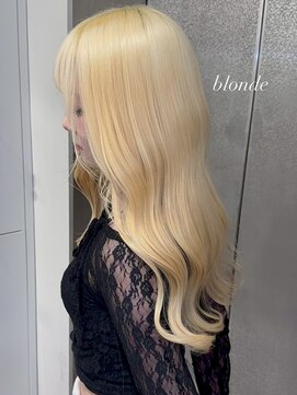 ベレーザ 渋谷(BELEZA) 16456ブリーチ＆ダブルカラーホワイトブロンド韓国ワンホンヘア