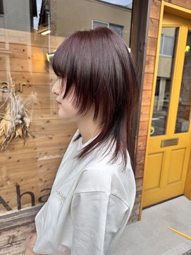 ルーナヘアー(LUNA hair) ウルフカット レイヤー ヒメカット クラゲヘア レッドブラウン