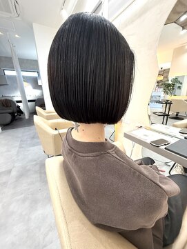 バーチミシマ(BIRCH mishima) 癖毛もおさまる切りっぱなし風ボブ☆圧倒的技術の黒髪ボブ