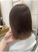 ベージュブラウン×切りっぱなしボブ★