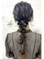 メカマハロジャミング(Me Ka Mahalo Jammming)&nbsp;編みおろし/ヘアセット/お呼ばれヘア/大人かわいいヘアアレンジ