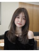 韓国風パーマ/コテ巻き風パーマ/韓国ヘア/レイヤーカット/パーマ