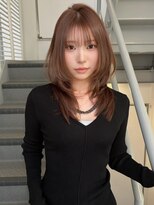 センネ 竹下駅前(Senne)&nbsp;竹下レイヤーカット/グレージュ/ロングレイヤー/前髪顔まわり