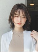 【顔タイプソフトエレガント】外ハネレイヤーボブ