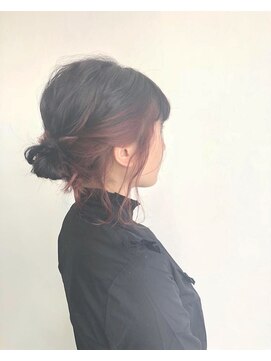 ヘアメイク オブジェ(hair make objet) ピンクインナーカラー