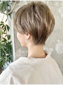 大人マッシュショート／マロンベージュ／30代40代