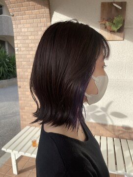 ヘアースイッチ(HAIR SWITCH) 【インナーパープル/セミロングボブ】
