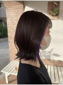 【インナーパープル/セミロングボブ】